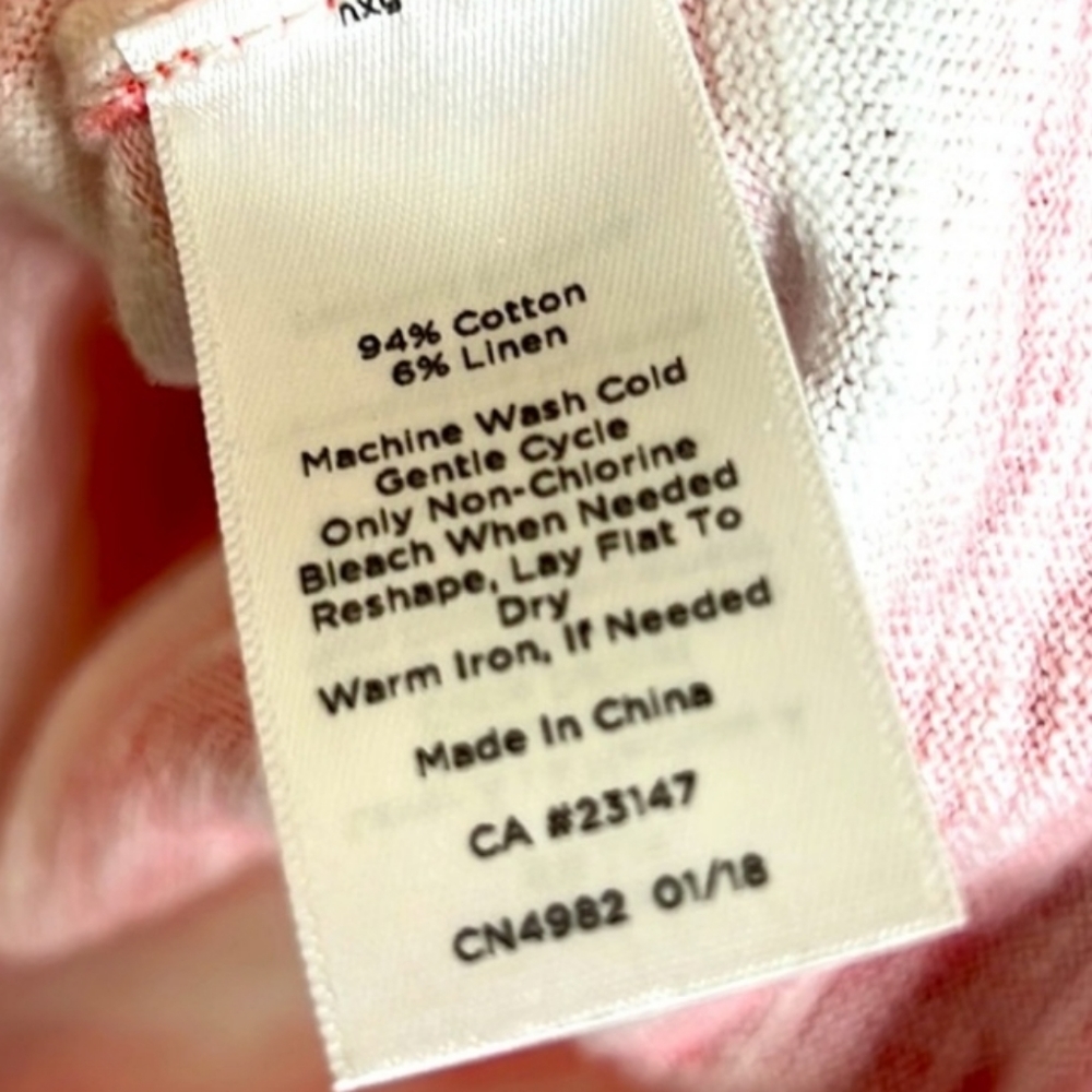 Talbots Pink Ombre Striped V Neck Sweater - SZ XS - Picture 3 of 4